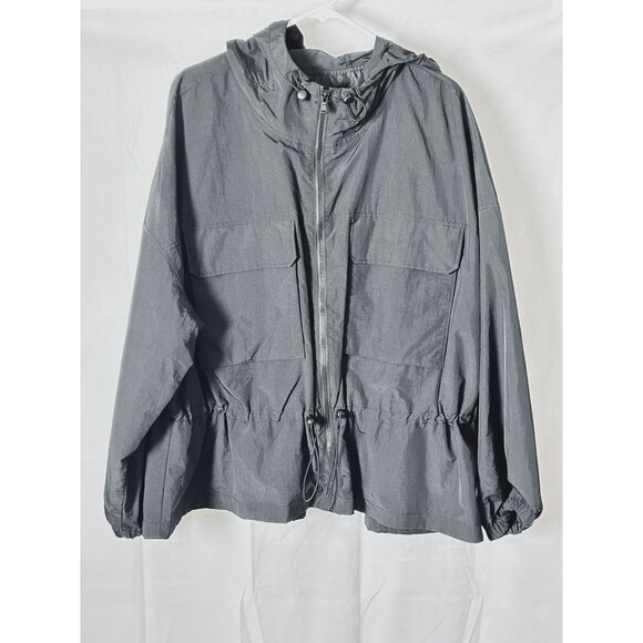 Old Navy Active Unisex 3X Black Hooded Windbreaker NWT - Picture 1 of 10